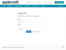 Tablet Screenshot of kundeweb.agdernett.no